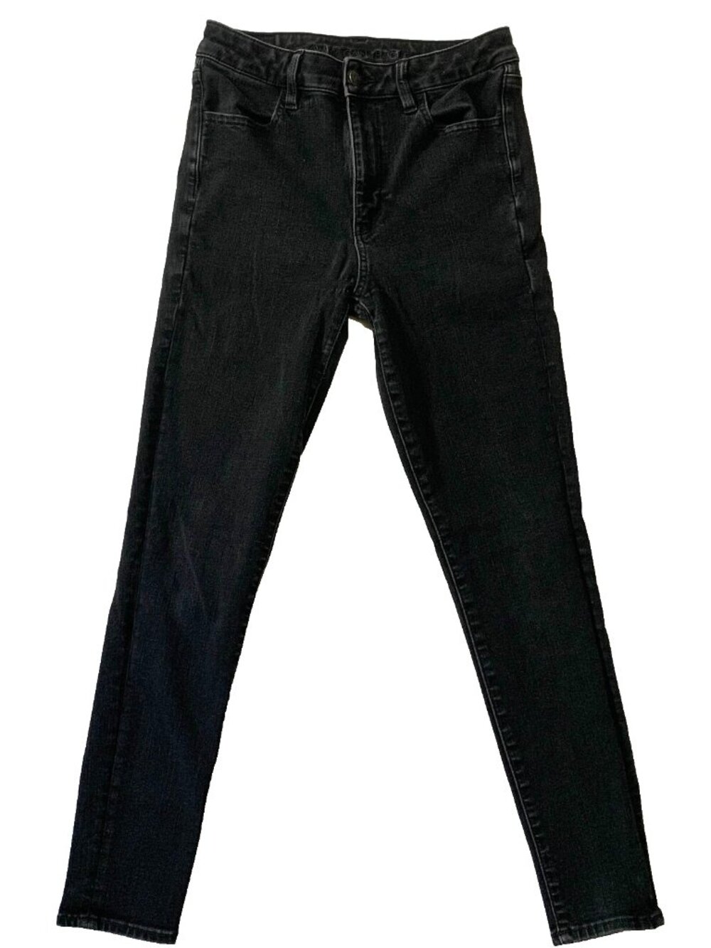 VTG Y2K American Eagle 360 Next Level Stretch Black Skinny Jeans Women's 8